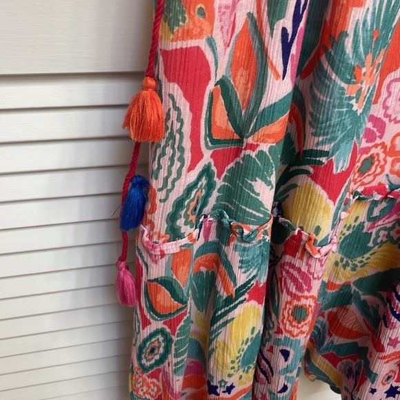 Banjanan, XS, multi-colored sun dress with tassels. Worn 2x - Picture 4 of 4